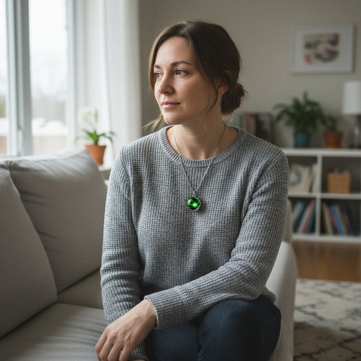 Elegant 12 Constellation Zodiac Necklace | Luminous Starry Sky Glass Pendant for Protection & Grounding - Mountauk