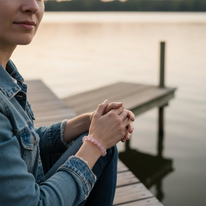 HeartGlow – Rose Quartz Bracelet for Love, Healing & Inner Radiance - Mountauk
