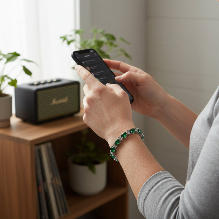 Oval Cubic Zirconia Bracelet for Women: Empowering Confidence and Motivation Gift - Mountauk