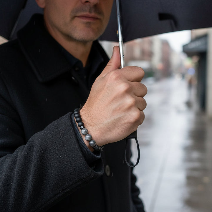 Iron Vow – Mens Onyx, Tiger Eye & Hematite Bracelet for Strength, Focus & Energetic Shielding - Mountauk