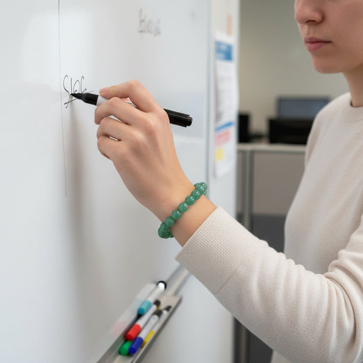 Genuine Natural Guatemala Jadeite Beaded Bracelet for Women Luxury Elegant Energy Healing Elastic Bangles Girlfriend Gifts - Mountauk