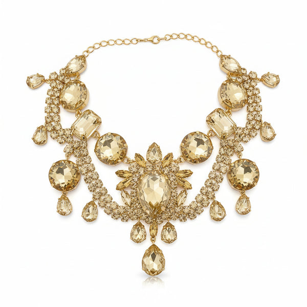 Solar Empress – Citrine Radiance Statement Necklace for Power, Confidence & Cosmic Magnetism