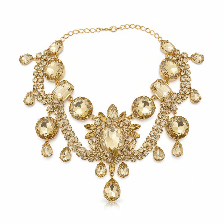 Solar Empress – Citrine Radiance Statement Necklace for Power, Confidence & Cosmic Magnetism - Mountauk