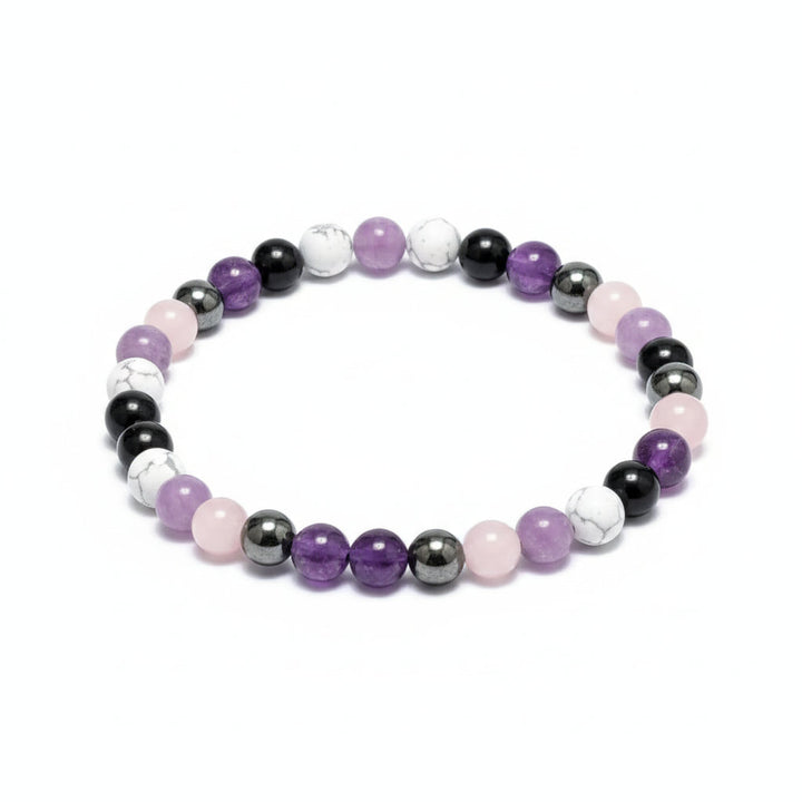 CalmCircuit – 7-Stone Stress Relief Crystal Bracelet for Clarity, Grounding & Peace - Mountauk