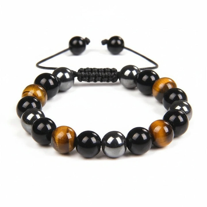 Natural Black Obsidian Hematite Tiger Eye Beads Bracelets Men for Magnetic Health Protection Women Lose Weight Jewelry Gifts - Mountauk