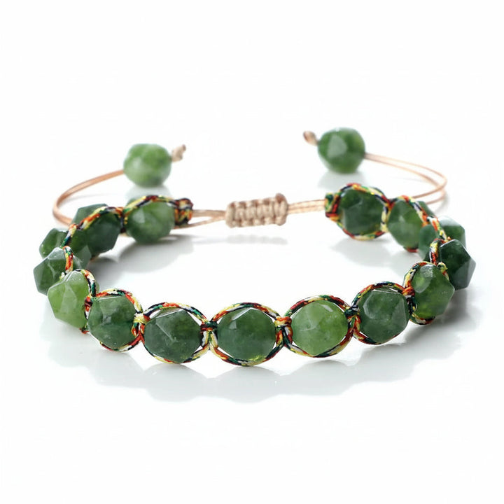 Handmade Natural Tiger Eye Jasper Amethyst Crystal Bracelet for Confidence & Motivation, Health & Vitality. - Mountauk