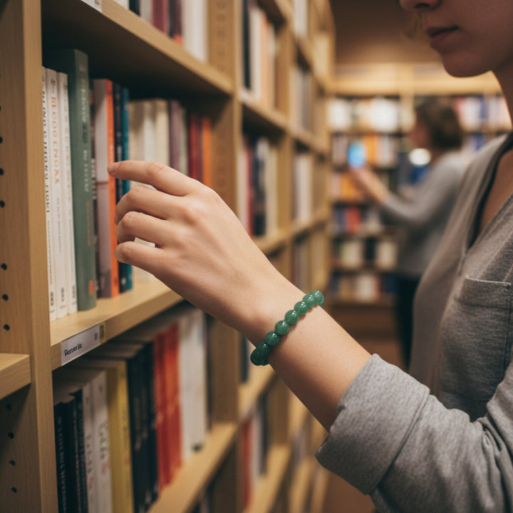 Genuine Natural Guatemala Jadeite Beaded Bracelet for Women Luxury Elegant Energy Healing Elastic Bangles Girlfriend Gifts - Mountauk