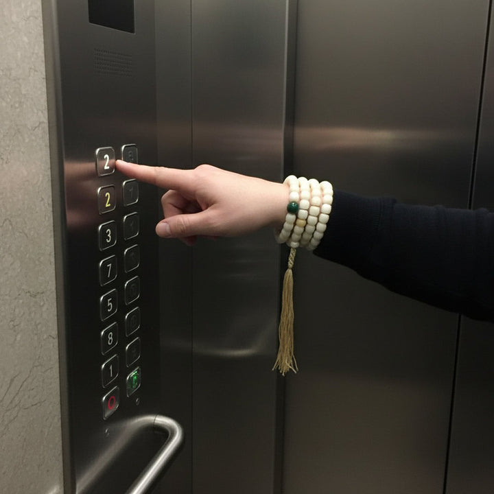 BodhiPulse – Natural White Bodhi 108-Bead Mala for Enlightenment and Mindful Living - Mountauk