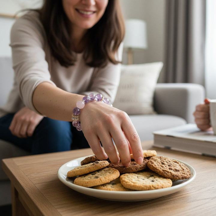 Crown Pulse – Dual Bead Amethyst Bracelet for Clarity, Alignment & Spiritual Flow - Mountauk
