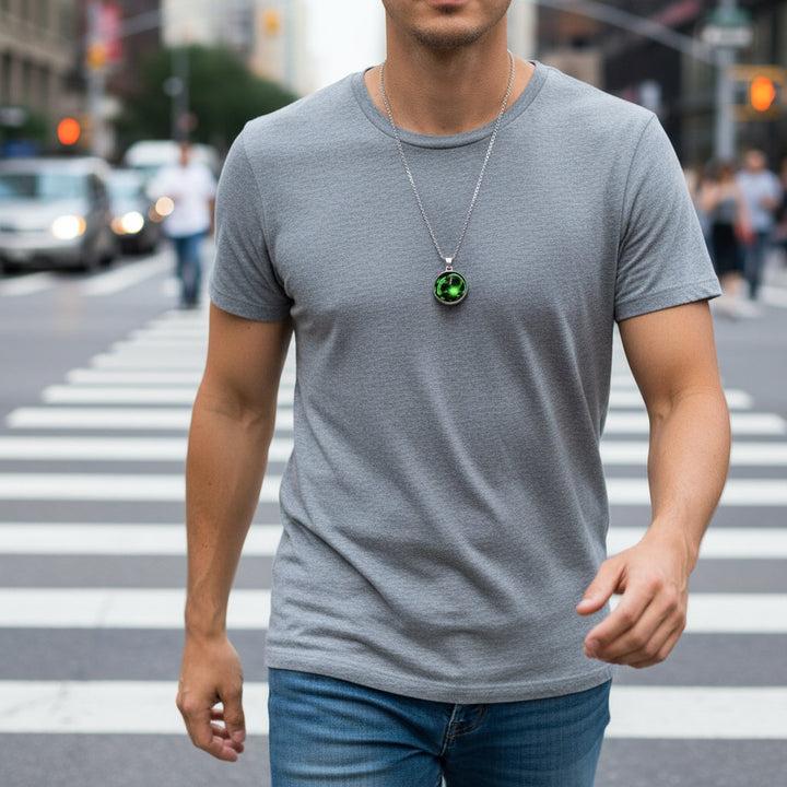 Elegant 12 Constellation Zodiac Necklace | Luminous Starry Sky Glass Pendant for Protection & Grounding - Mountauk