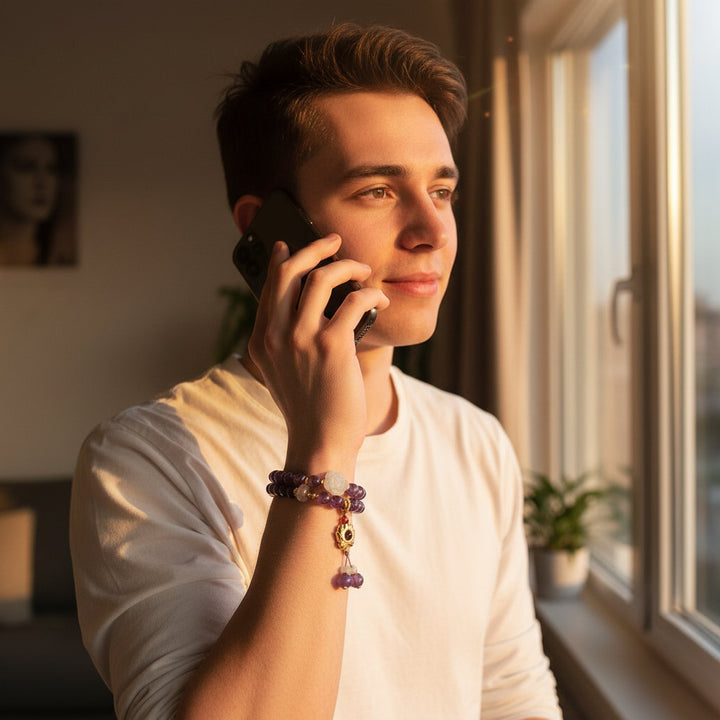 Lotus Oracle – Multi-layer Amethyst Bracelet for Protection, Intuition & Feminine Awakening - Mountauk