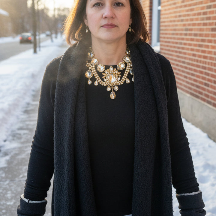 Solar Empress – Citrine Radiance Statement Necklace for Power, Confidence & Cosmic Magnetism - Mountauk