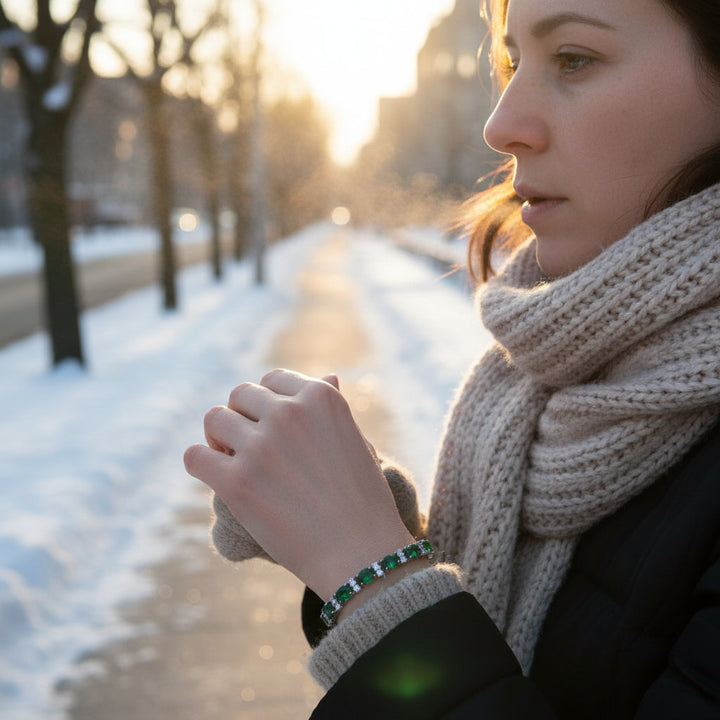 Oval Cubic Zirconia Bracelet for Women: Empowering Confidence and Motivation Gift - Mountauk