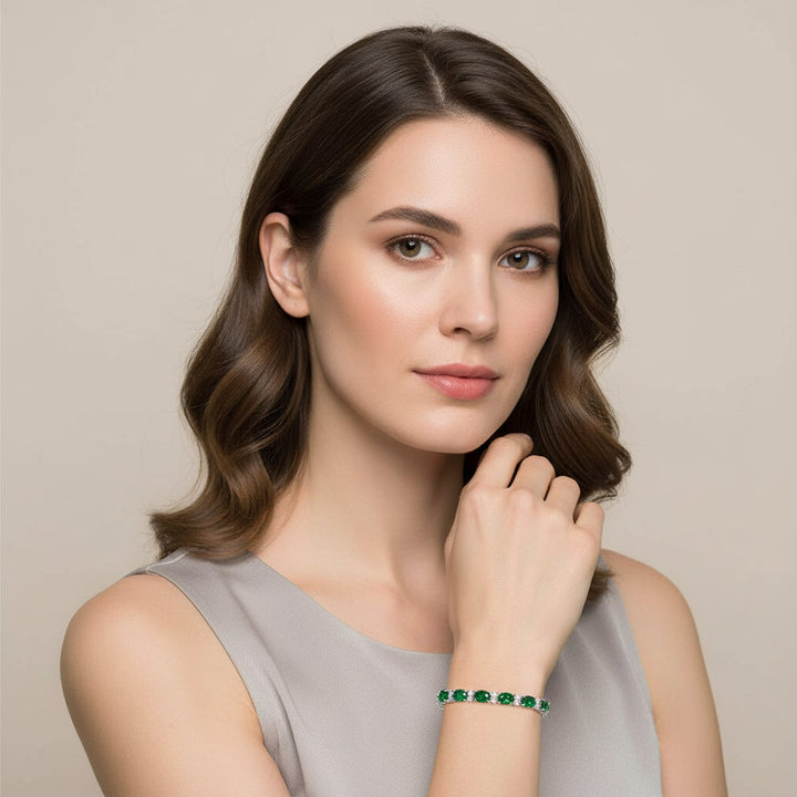 Oval Cubic Zirconia Bracelet for Women: Empowering Confidence and Motivation Gift - Mountauk