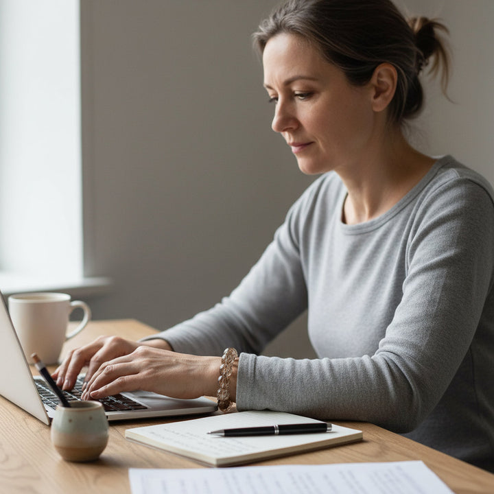 Natural Black Golden Super Seven Crystal Bracelet – Rutilated Quartz Healing Stone, Energy Alignment Jewelry for Women - Mountauk