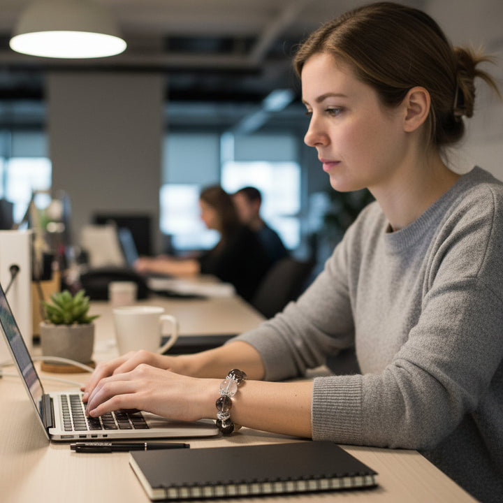 Shadow Grove – Smoky Quartz & Clear Crystal Bracelet for Emotional Clarity, Grounding & Seasonal Renewal - Mountauk