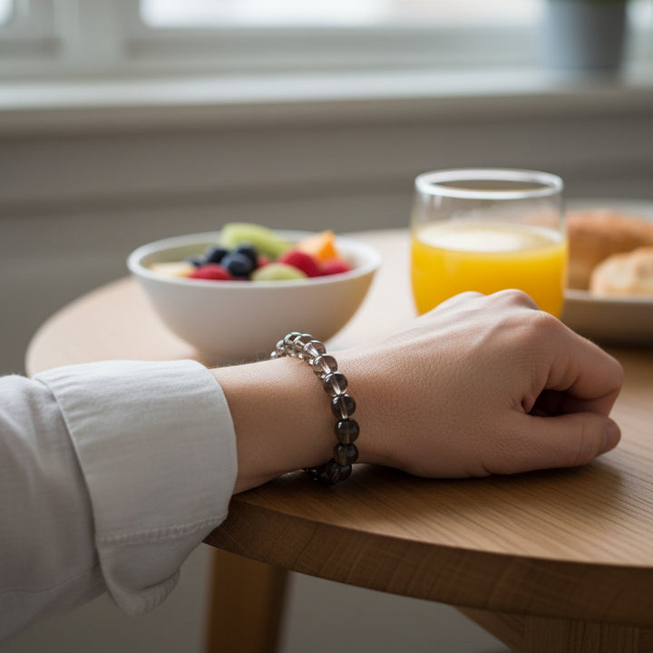 Rooted Clarity – Grade A Smoky Quartz Crystal Bracelet for Grounding, Focus & Energetic Protection - Mountauk