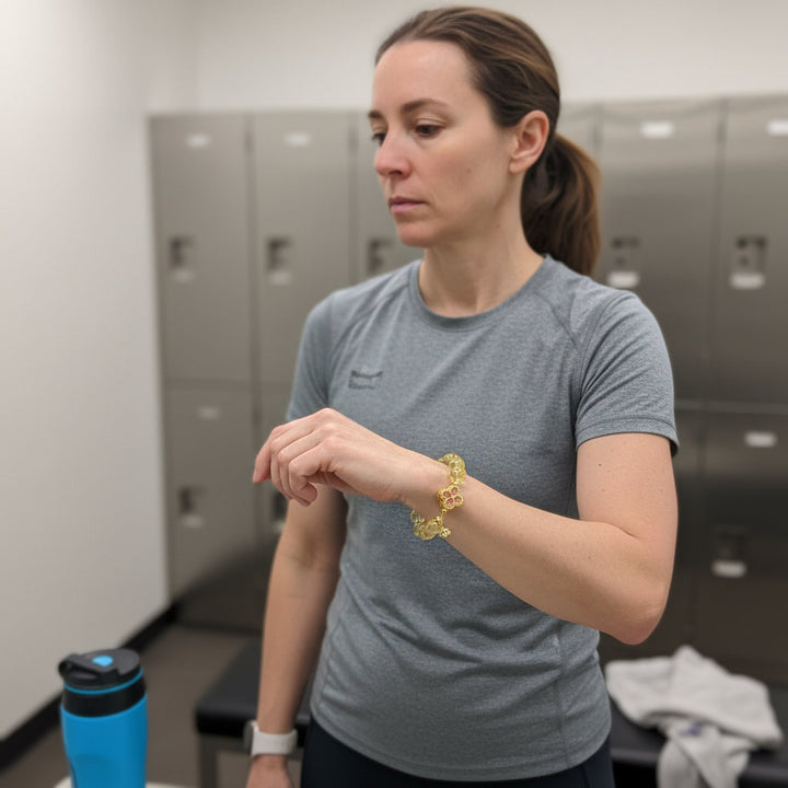 Bloomlight – Citrine Flower Pendant Bracelet for Confidence, Prosperity & Feminine Grace - Mountauk
