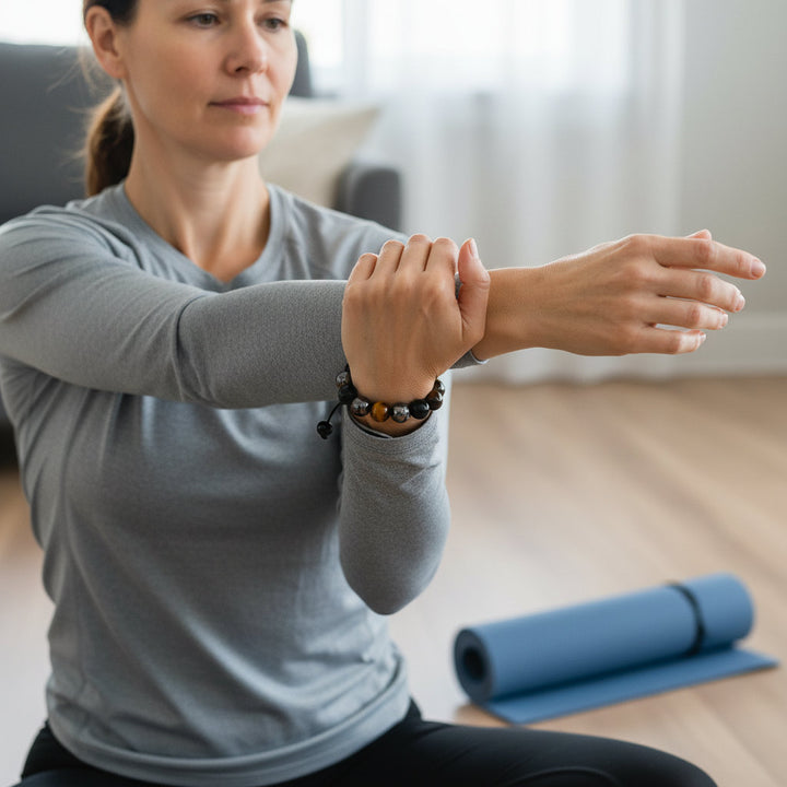 Natural Black Obsidian Hematite Tiger Eye Beads Bracelets Men for Magnetic Health Protection Women Lose Weight Jewelry Gifts - Mountauk