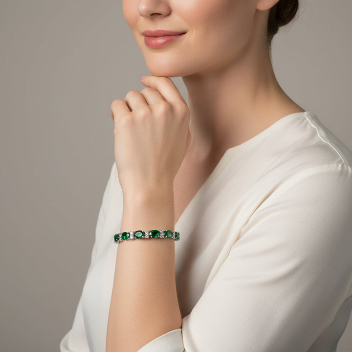 Oval Cubic Zirconia Bracelet for Women: Empowering Confidence and Motivation Gift - Mountauk