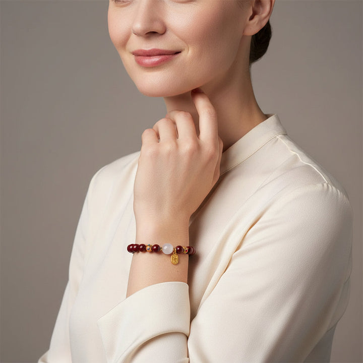 Lucky Wealth Red String Bead Bracelet Bangle Handmade Adjustable Attract Money Wealth Bracelet For Women Men - Mountauk