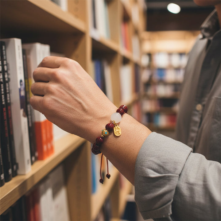 Lucky Wealth Red String Bead Bracelet Bangle Handmade Adjustable Attract Money Wealth Bracelet For Women Men - Mountauk