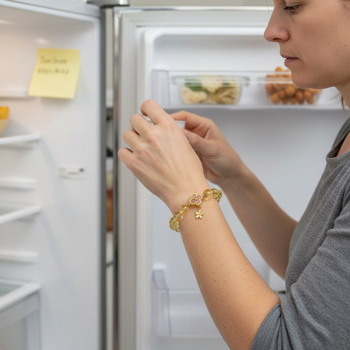Bloomlight – Citrine Flower Pendant Bracelet for Confidence, Prosperity & Feminine Grace - Mountauk