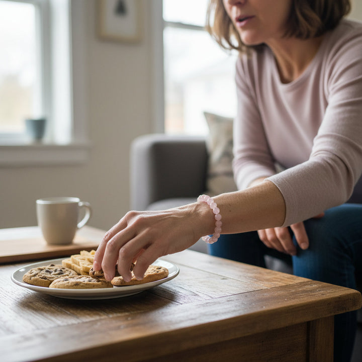 Boho Rose Quartz Love Bracelet: Handmade Bohemian Charm for Summer Beach Romance - Mountauk