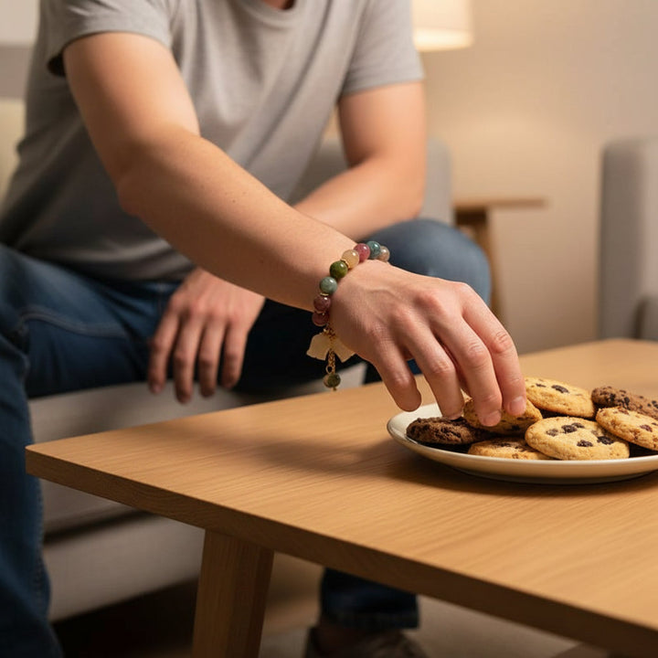 Fashion Natural Stone Bracelet Elegant Lily of the Valley Flower Pendant Elastic Beaded Bracelets for Women Party Jewelry Gift - Mountauk