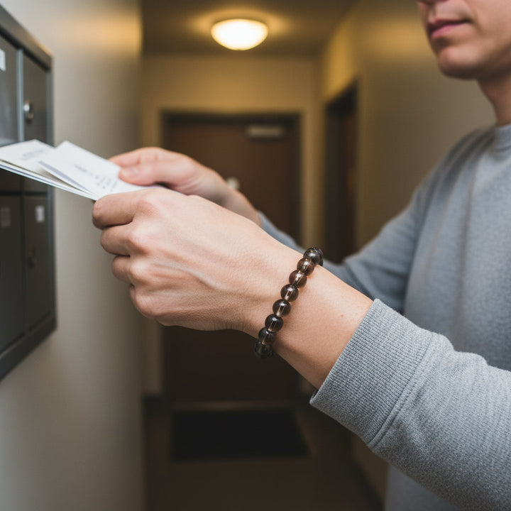 Rooted Clarity – Grade A Smoky Quartz Crystal Bracelet for Grounding, Focus & Energetic Protection - Mountauk