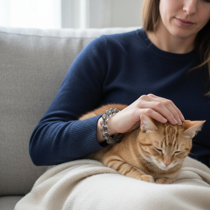 Natural Black Phoenix Feather Quartz Bracelet Fortune Energy Mineral String Woman Amulet Jewelry Healing Gift 1pcs - Mountauk