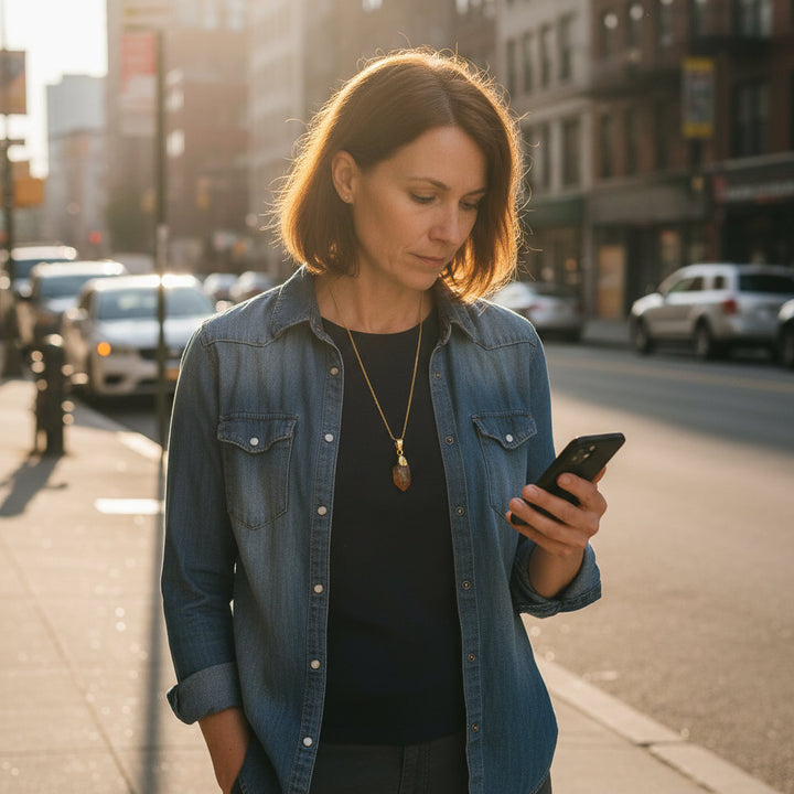 SolarPulse – Raw Citrine Abundance Pendant for Empowered Living - Mountauk