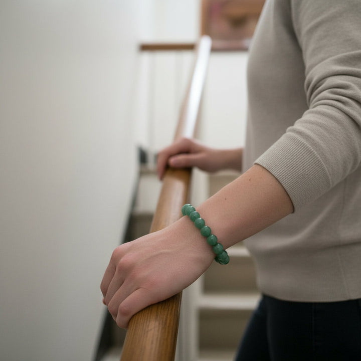 Genuine Natural Guatemala Jadeite Beaded Bracelet for Women Luxury Elegant Energy Healing Elastic Bangles Girlfriend Gifts - Mountauk