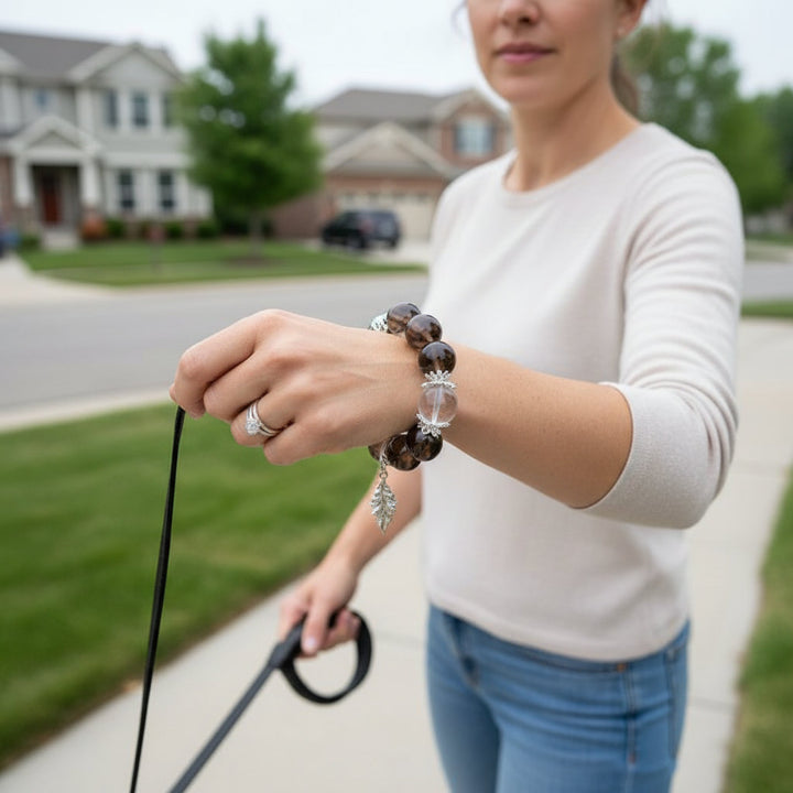 Shadow Grove – Smoky Quartz & Clear Crystal Bracelet for Emotional Clarity, Grounding & Seasonal Renewal - Mountauk