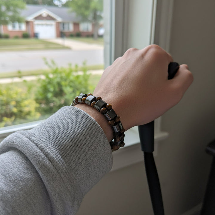 VitalFlux – Tiger Eye Magnetic Detox Bracelet for Energy, Focus & Lymphatic Balance - Mountauk