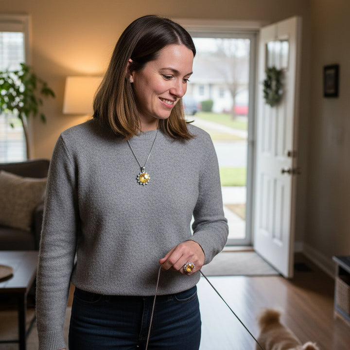 Solar Radiance – Citrine & Diamond Sunburst Jewelry Set for Confidence, Joy & Abundance - Mountauk