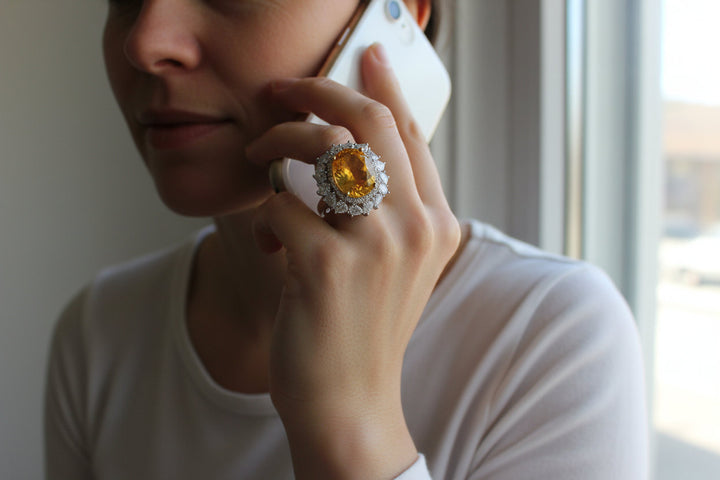 Solstice Gate – Oval Citrine Power Ring for Abundance, Alignment & Daily Manifestation - Mountauk