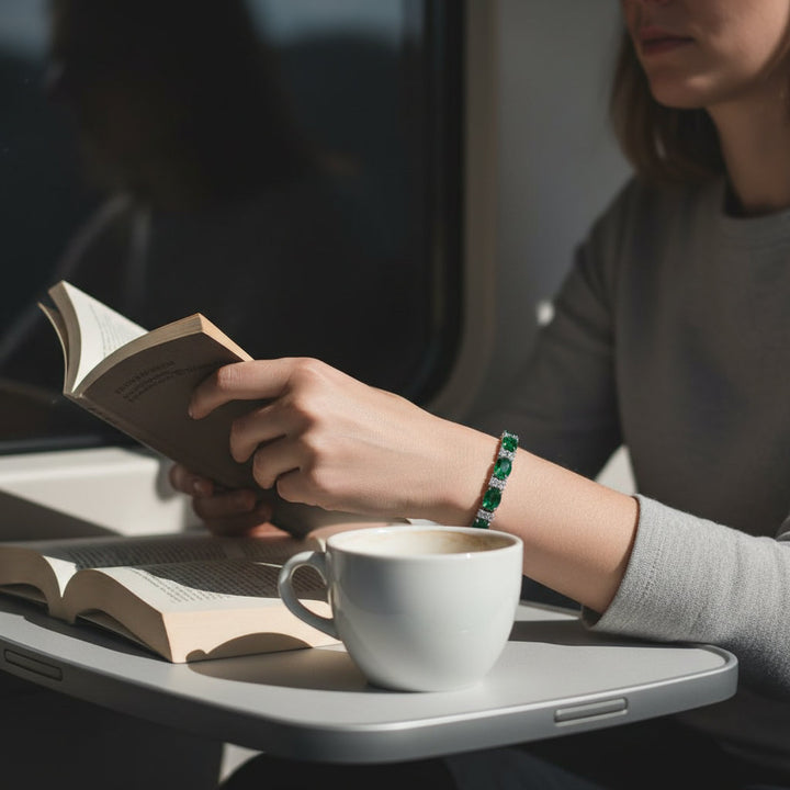 Oval Cubic Zirconia Bracelet for Women: Empowering Confidence and Motivation Gift - Mountauk