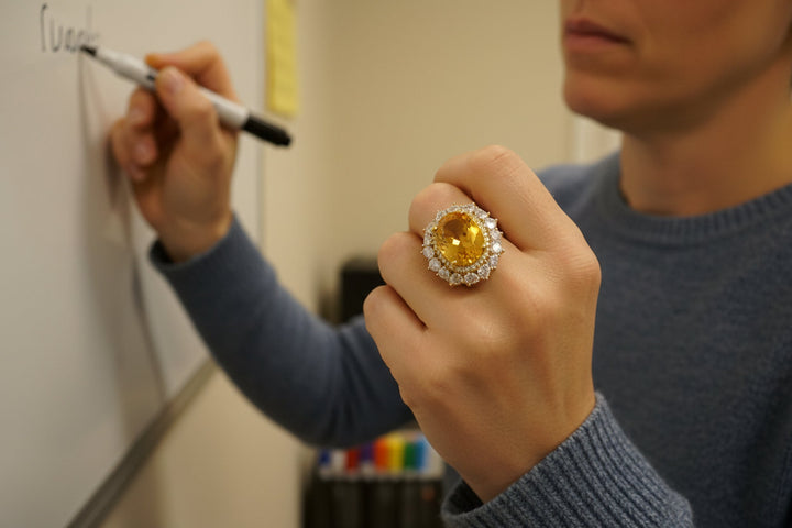 Solstice Gate – Oval Citrine Power Ring for Abundance, Alignment & Daily Manifestation - Mountauk