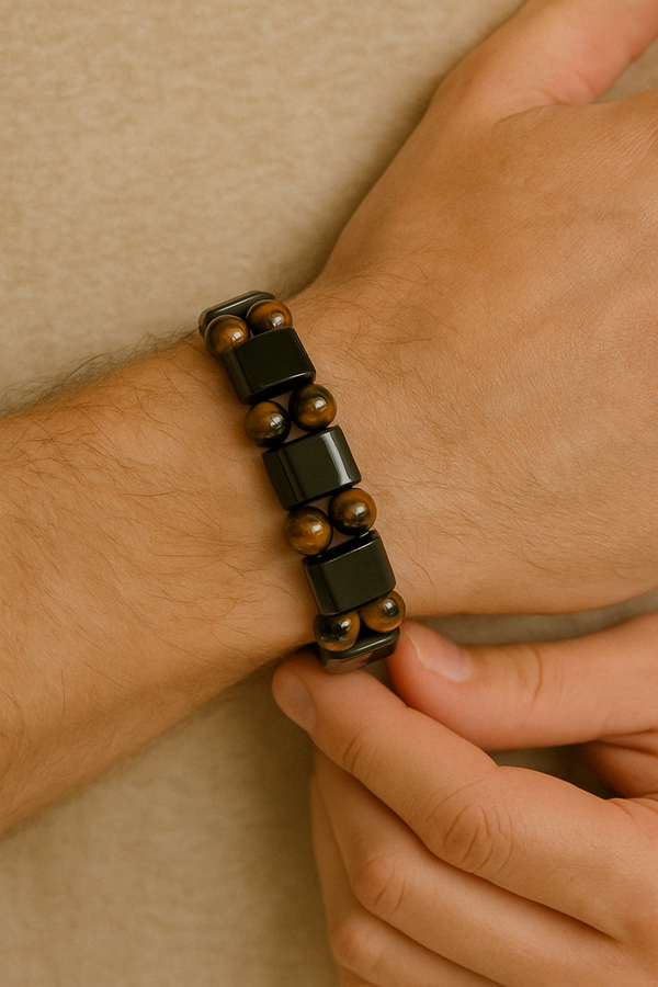VitalFlux – Tiger Eye Magnetic Detox Bracelet for Energy, Focus & Lymphatic Balance