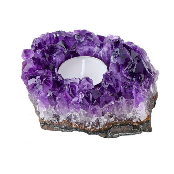 Natural Amethyst Candle Holder Ornaments - Mountauk