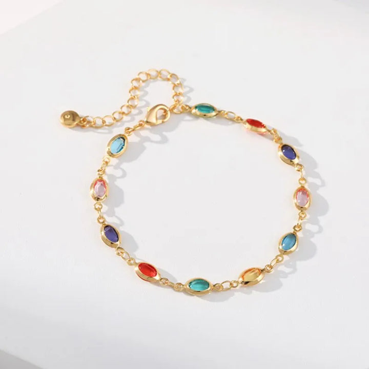 Gold Plated Abundance Crystal Bracelet for Women: Sparkling Wealth & New Trend Party Jewelry Gift - Mountauk