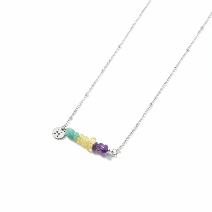 Luxurious Zodiac Constellation Pendant Necklace: Authentic Aura, Healing Energy & Elegant Style - Mountauk