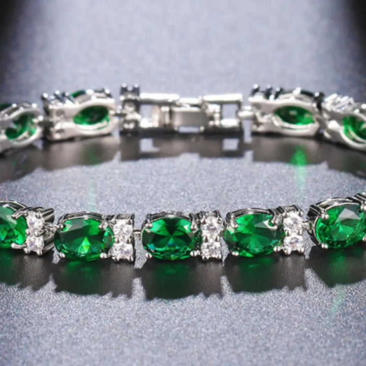 Oval Cubic Zirconia Bracelet for Women: Empowering Confidence and Motivation Gift - Mountauk