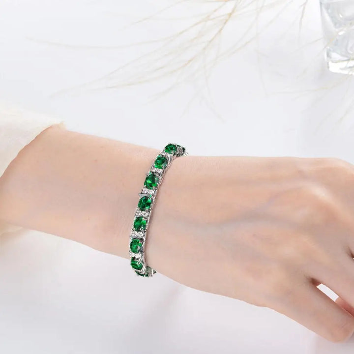 Oval Cubic Zirconia Bracelet for Women: Empowering Confidence and Motivation Gift - Mountauk