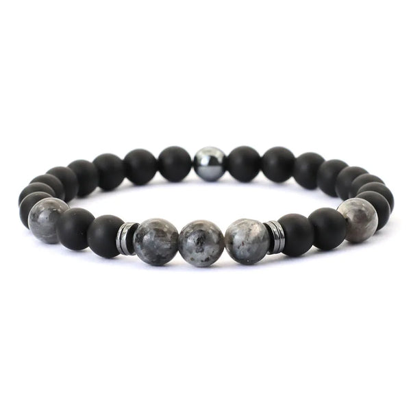 Noter Handmade Mens Bracelet 8mm Onyx Tiger Eyes Stone Beaded Braclet Hematite Healing Braslet Cadeau Homme Leisure Accessories - Mountauk