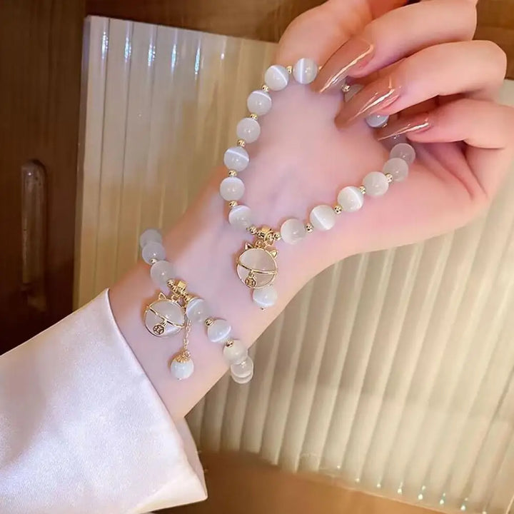 Elegant Zircon Butterfly Elastic Cat's Eye Bracelet for Women - 2025 Fashion Jewelry - Mountauk