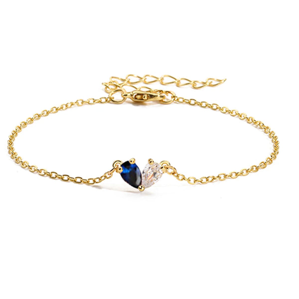 S925 Sterling Silver Zircon Heart Bracelet: Inner Peace & Healing Charm for Women