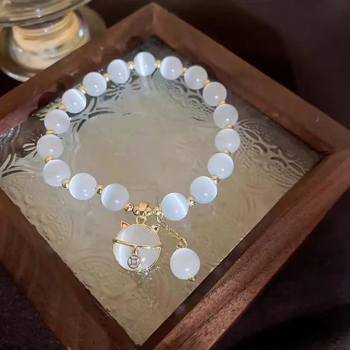 Elegant Zircon Butterfly Elastic Cat's Eye Bracelet for Women - 2025 Fashion Jewelry - Mountauk