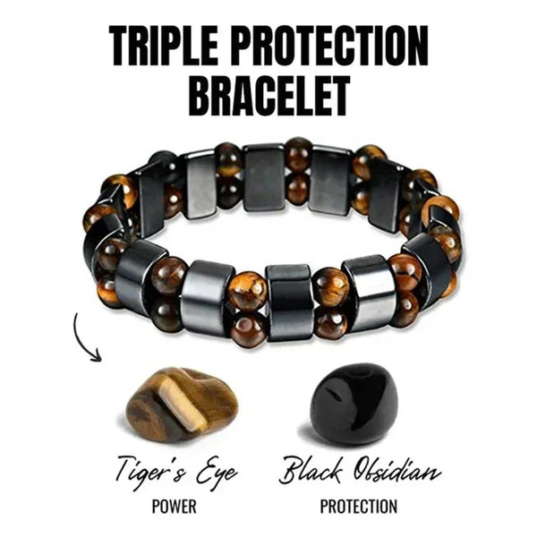 VitalFlux – Tiger Eye Magnetic Detox Bracelet for Energy, Focus & Lymphatic Balance
